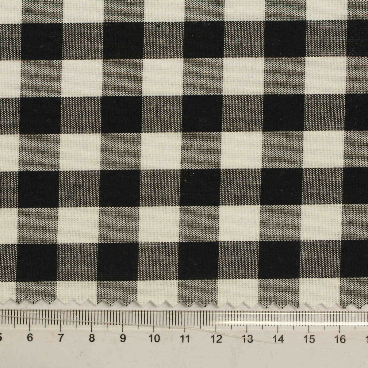 Black Gingham Woven, Poly-Cotton