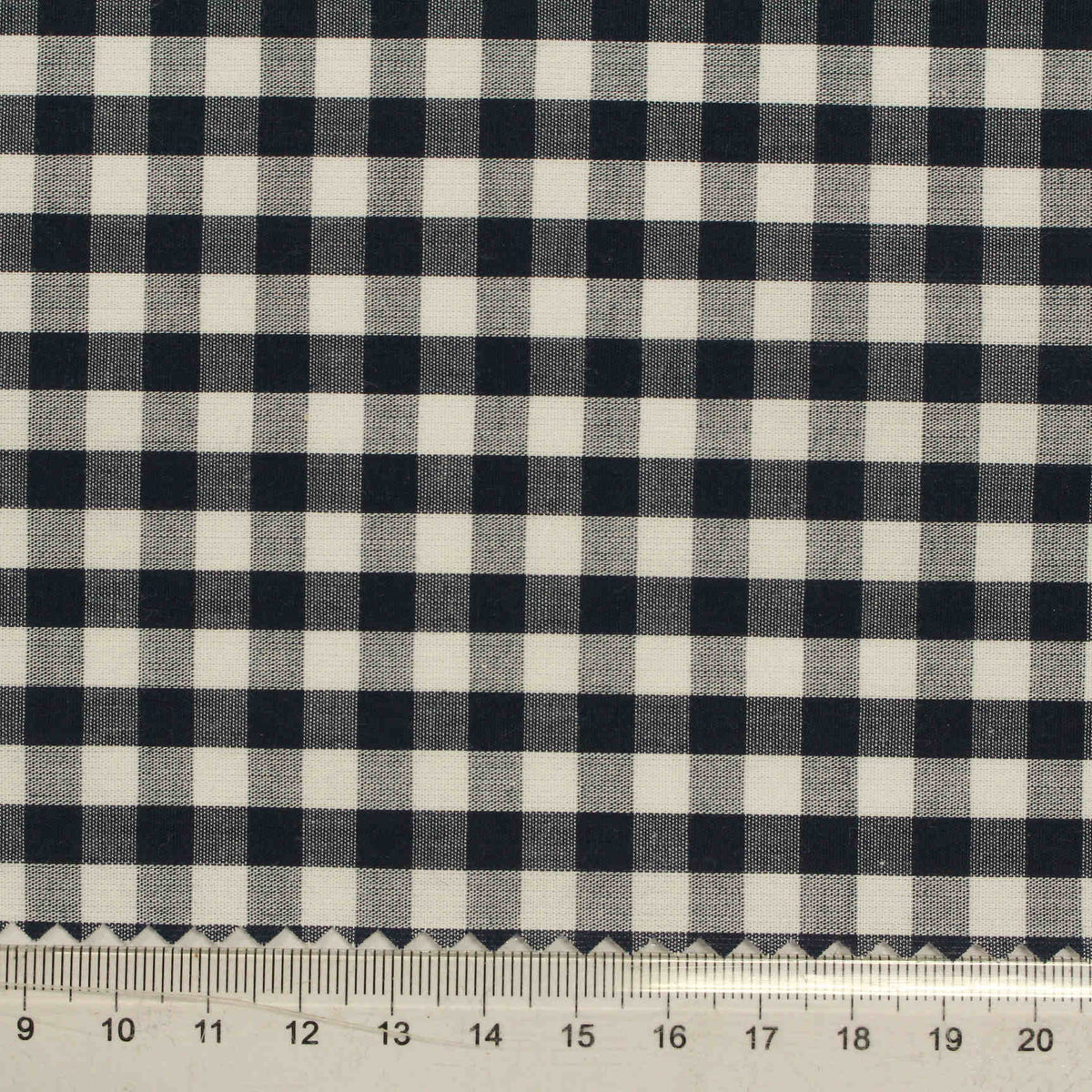 Black Gingham Woven, Cotton, 102 gsm