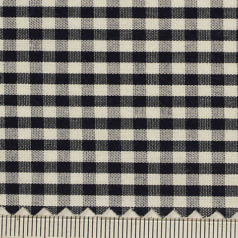 Black Gingham Woven, Cotton, 92 gsm, 145 cm, ref EF-206197