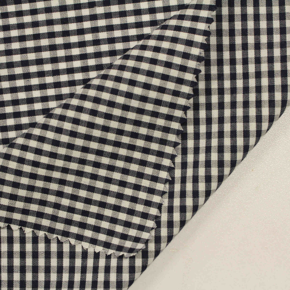 Black Gingham Woven, Cotton, 92 gsm, 145 cm, ref EF-206197