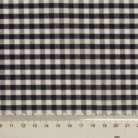 Black Gingham Woven, Cotton, 92 gsm, 145 cm, ref EF-206198