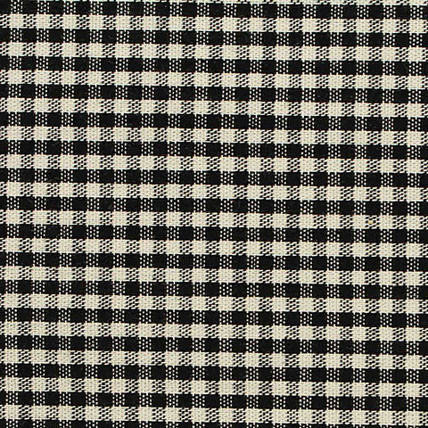 Black Gingham Woven, Cotton, 110 gsm