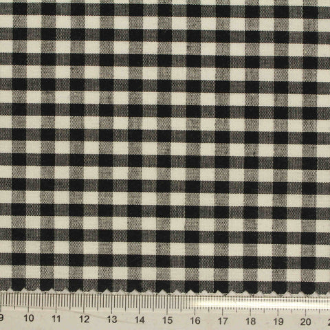 Black Check Woven, Cotton, 110 gsm, 145 cm, ref EF-206206