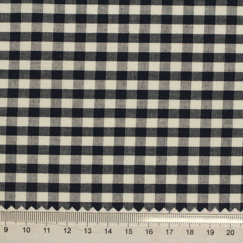 Black Check Woven, Cotton, 110 gsm, 145 cm, ref EF-206207