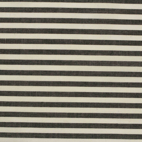 Black Horizontal-Stripe Woven, Cotton