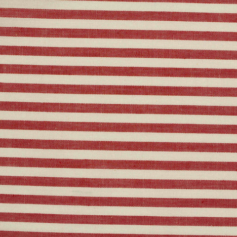 Red Horizontal-Stripe Woven, Cotton, 110 gsm