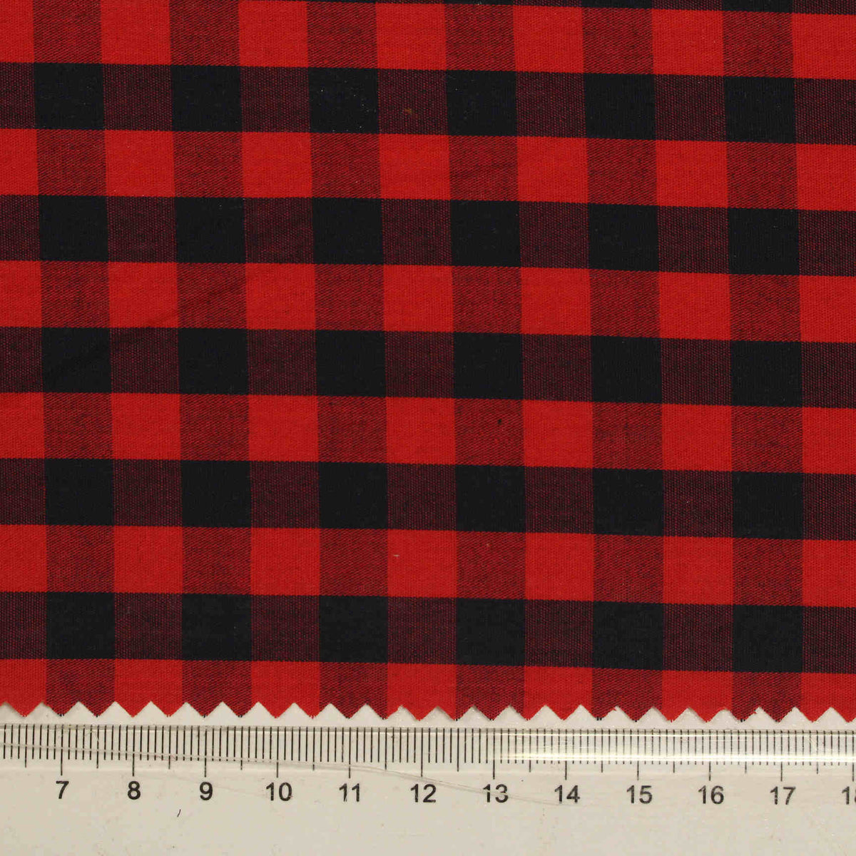 Red Check Poplin, Cotton, 145 cm, ref EF-206220