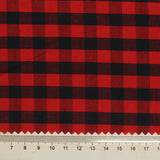 Red Check Poplin, Cotton