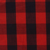 Red Check Poplin, Cotton