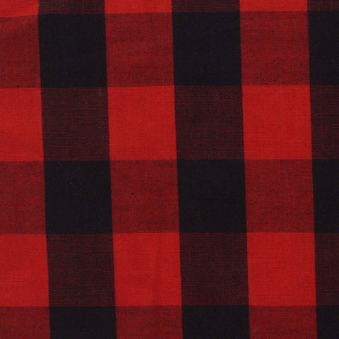 Red Check Poplin, Cotton, 145 cm, ref EF-206222