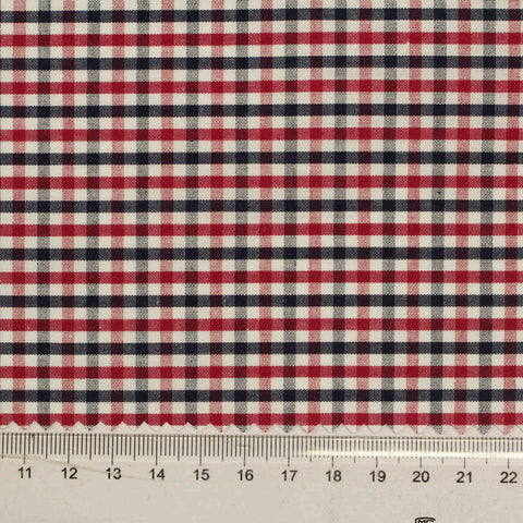 Red Gingham Woven, Cotton, 108 gsm, 145 cm, ref EF-206231