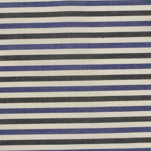 Blue Horizontal-Stripe Woven, Cotton, 108 gsm