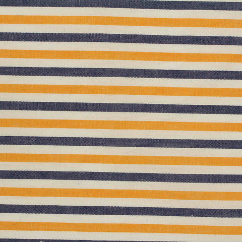 Navy Horizontal-Stripe Woven, Cotton, 108 gsm