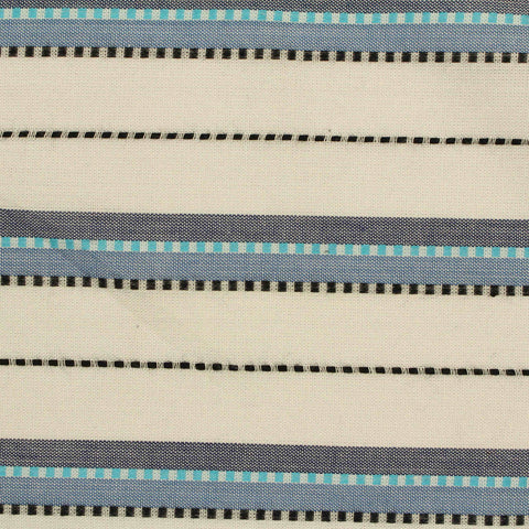 White Horizontal-Stripe Woven, Viscose