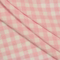 Pink Gingham Seersucker, Cotton-Poly