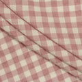 Pink Check Seersucker, Cotton-Poly