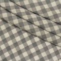 Grey Check Seersucker, Cotton-Poly