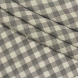 Grey Check Seersucker, Cotton-Poly