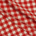 Red Check Seersucker, Cotton-Poly