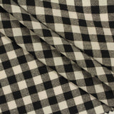 Black Check Seersucker, Cotton-Poly