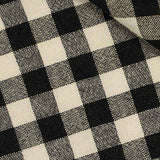 Black Check Seersucker, Cotton-Poly — texture
