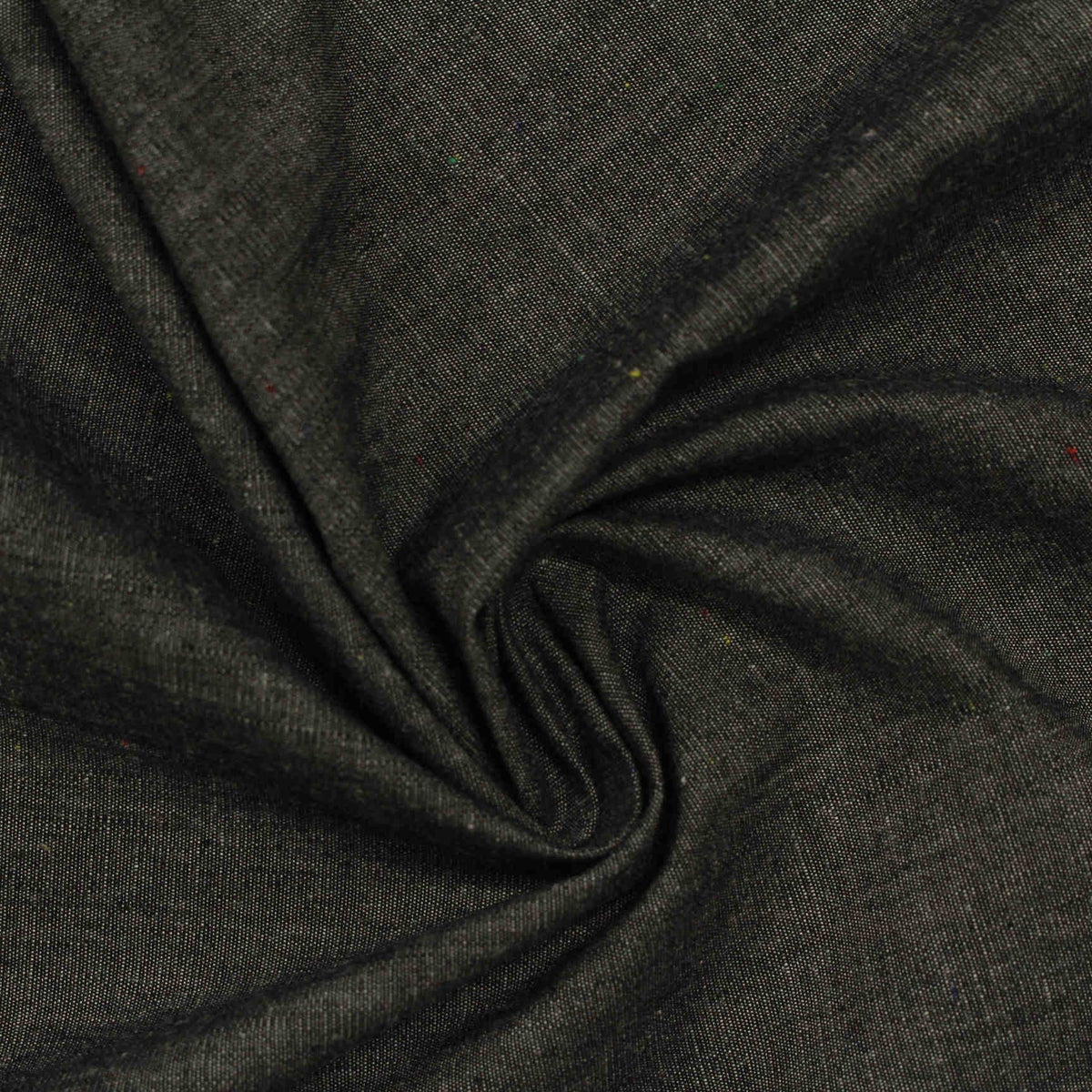Dark Grey Marl Chambray, Cotton, 120 gsm