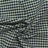 Polyester Cotton Seersucker Fabric, 120 gsm, 145 cm — Navy