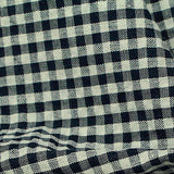 Polyester Cotton Seersucker Fabric, 120 gsm, 145 cm — Navy — texture