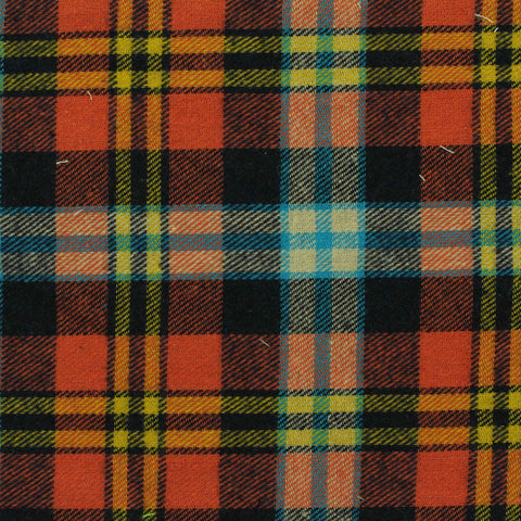 Orange Plaid Twill, Cotton