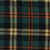 Dark Teal Plaid Twill, Cotton