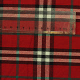 Red Plaid Woven, Cotton