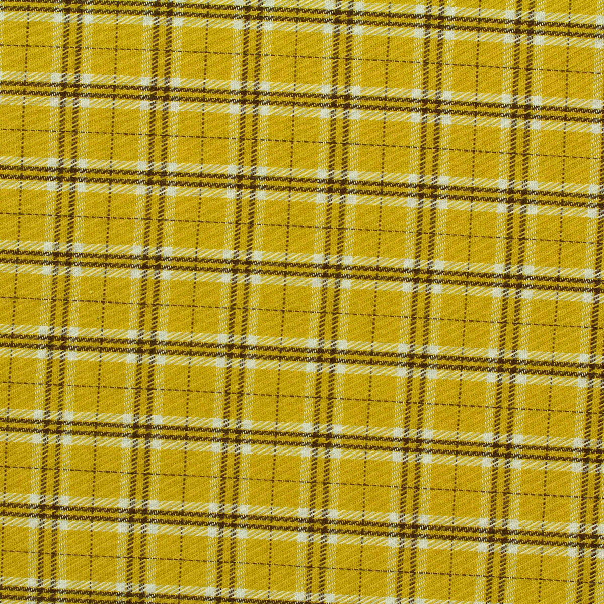 Yellow Plaid Twill, Cotton