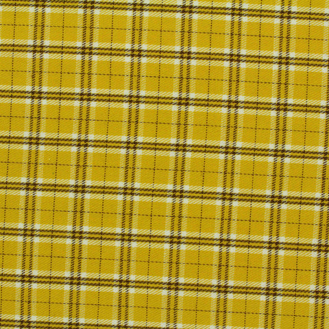 Yellow Plaid Twill, Cotton