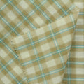 Beige Plaid Woven, Cotton