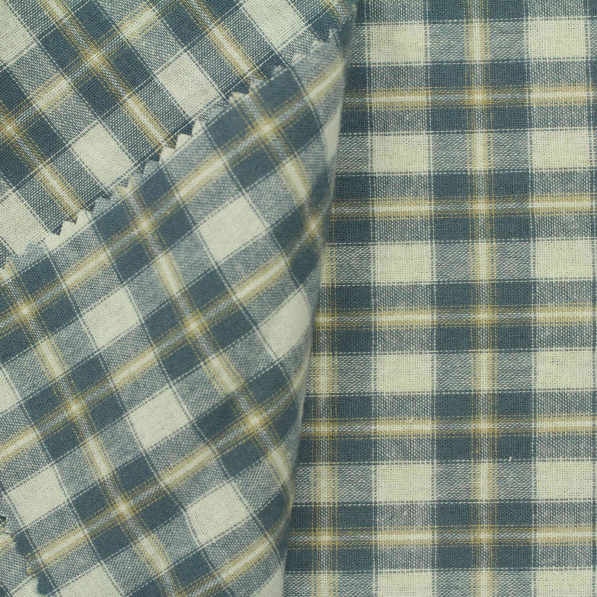 Blue Plaid Woven, Cotton, 135 gsm