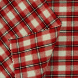 Red Plaid Woven, Cotton