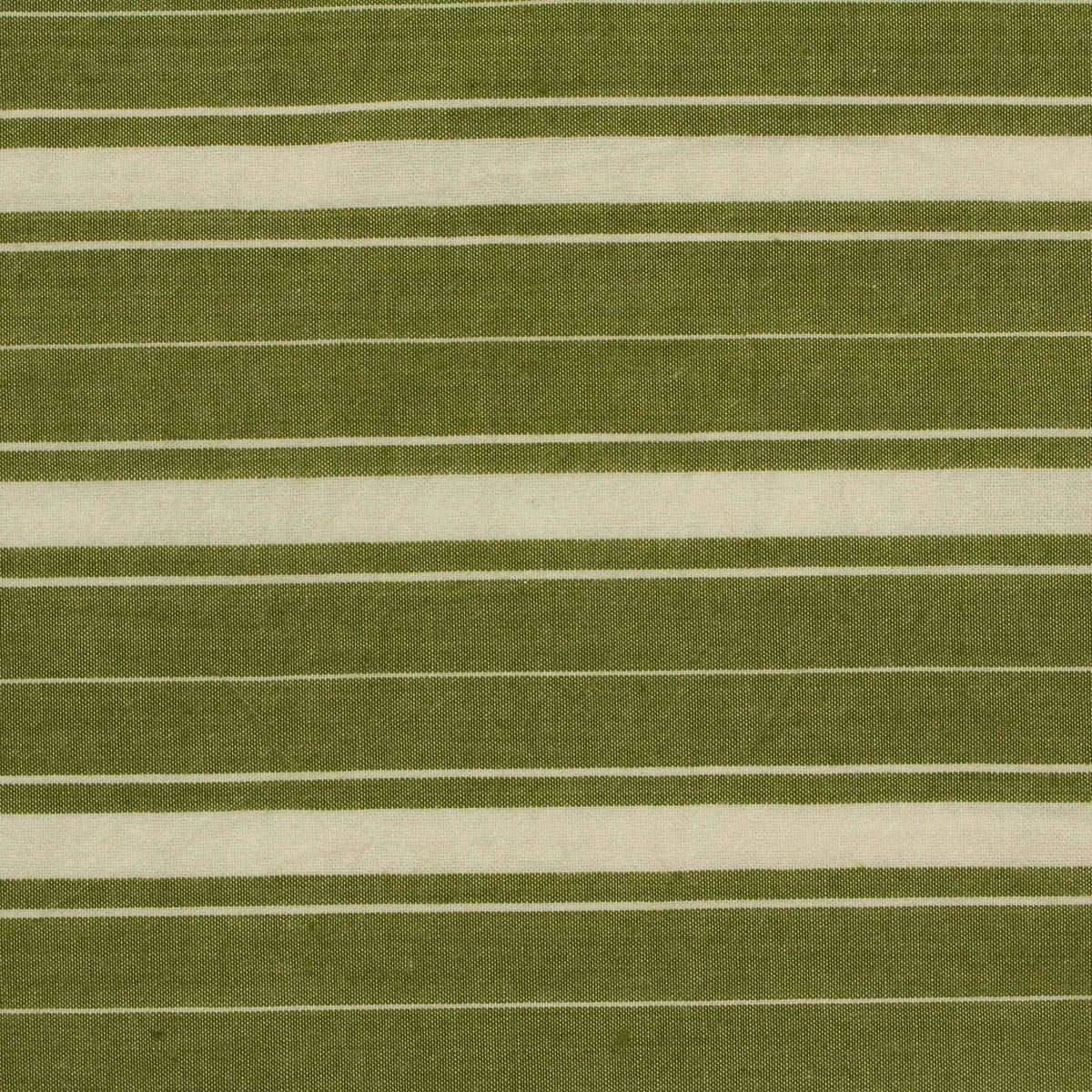 Green Horizontal-Stripe Woven, Cotton
