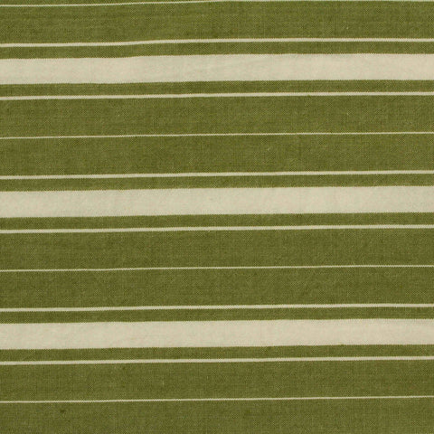 Green Horizontal-Stripe Woven, Cotton
