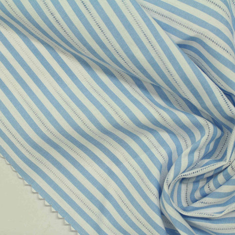 Blue Stripes Woven, Cotton, 95 gsm