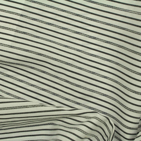 Black Stripes Woven, Cotton, 95 gsm