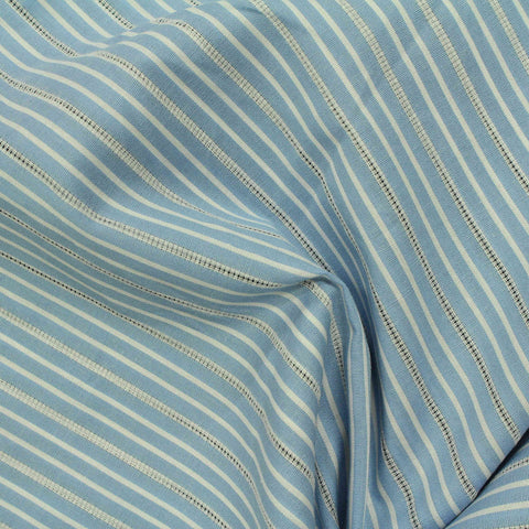 Light Blue Fine-Stripe Woven, Cotton