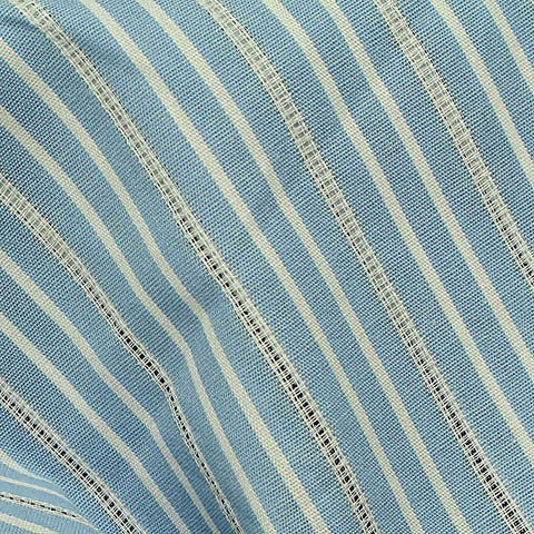 Light Blue Fine-Stripe Woven, Cotton