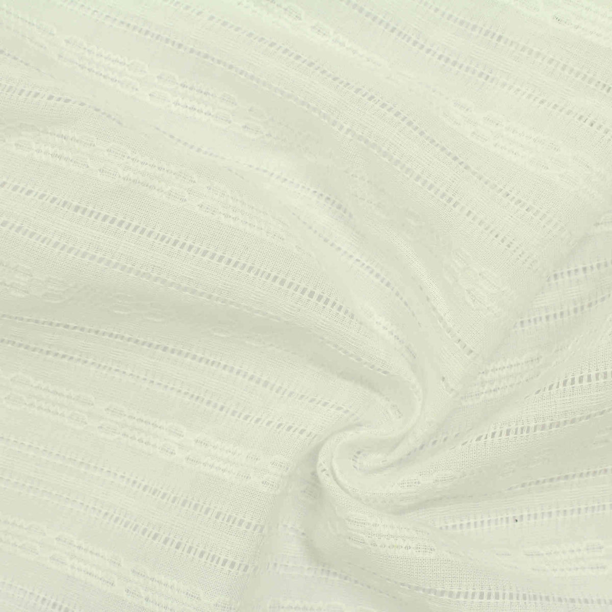 Cream Horizontal-Band Jacquard, Cotton