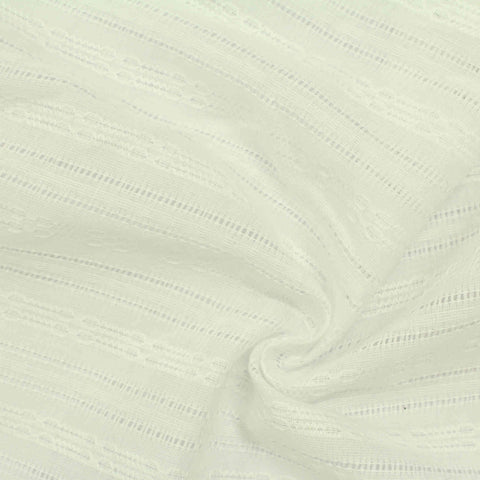 Cream Horizontal-Band Jacquard, Cotton