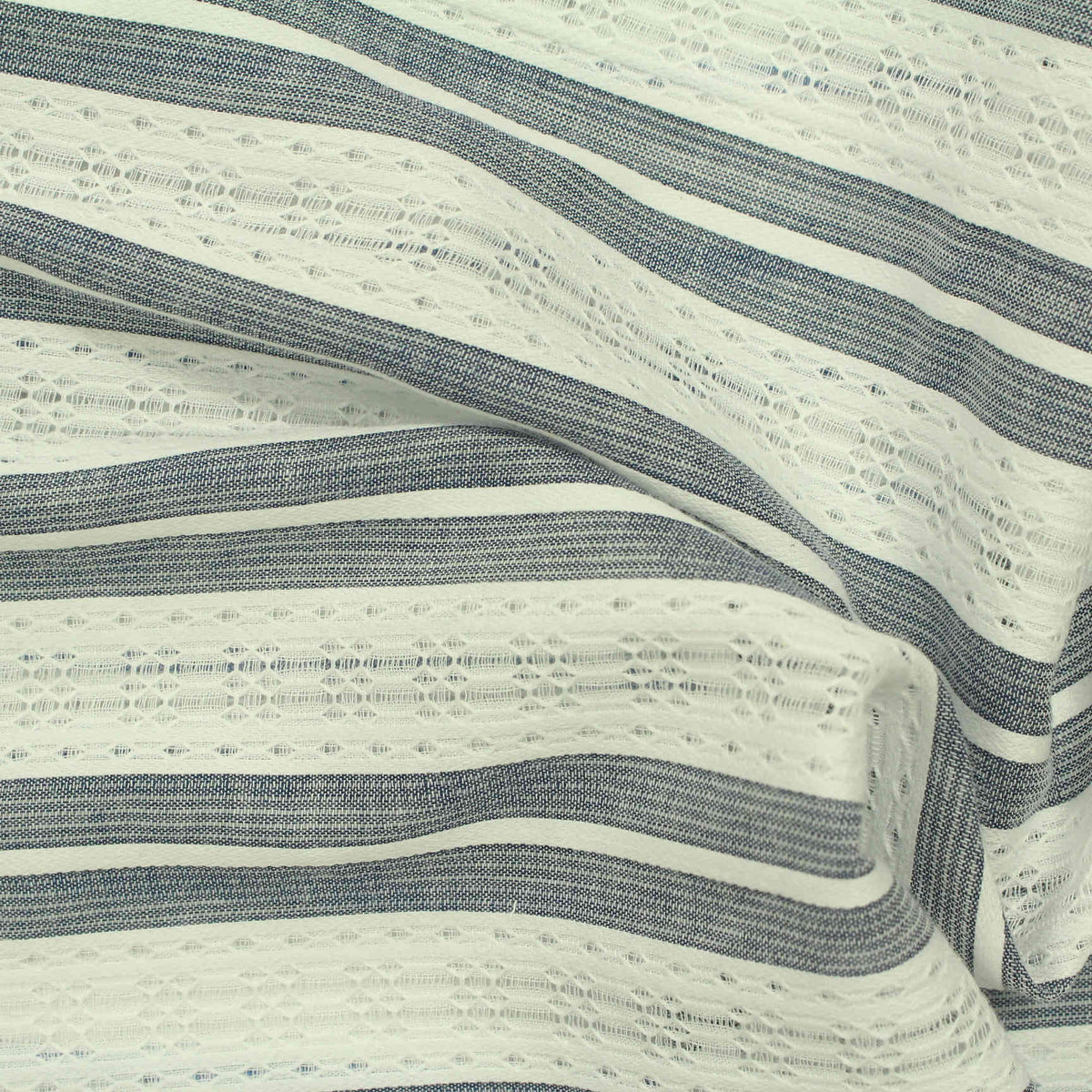 Blue Horizontal-Stripe Woven, Cotton, 80 gsm, 145 cm, ref EF-206516
