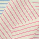 Pink Diagonal-Stripe Poplin, Cotton