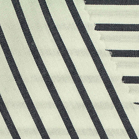 Navy Vertical-Stripe Poplin, Cotton