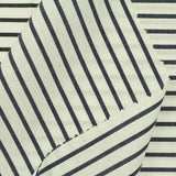 Navy Vertical-Stripe Poplin, Cotton
