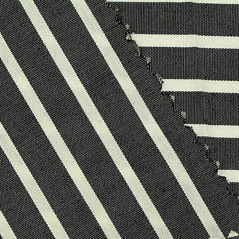 Black Stripe Poplin, Cotton