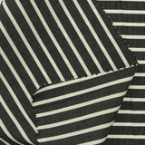Black Stripe Poplin, Cotton
